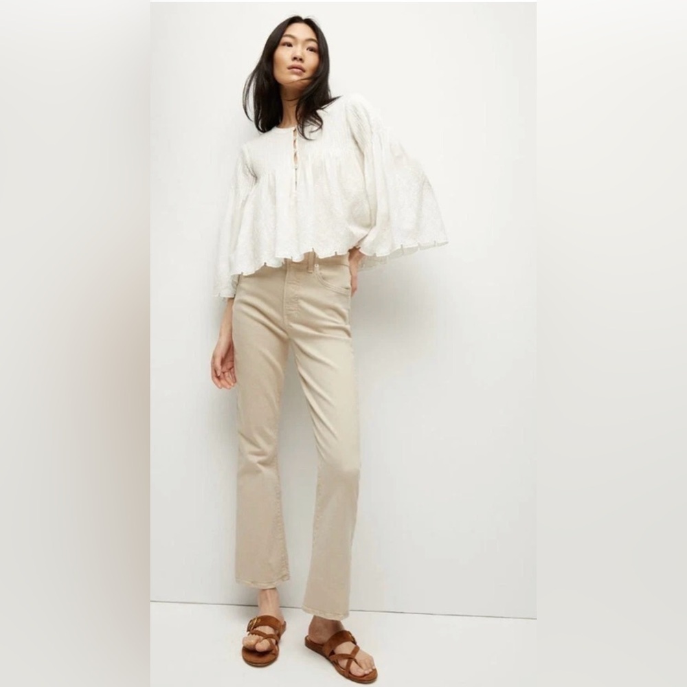 Veronica Beard Carolina ankle skinny flare 29 stone khaki
